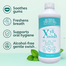 Xyli Swish - All Natural Formulated Nano Silver, Xylitol & Aloe Mouthwash - Alcohol and Fluoride Free - Oral Rinse to Fight Bad Breath & Dry Mouth - Peppermint Flavor - 16oz. by CozyNest Decor