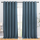 NICETOWN Smoky Blue Sliding Door Curtains 2 Panels Set 118 inches Long, Grommet Thermal Blackout Curtains Privacy Room Divider Sound Reducing for Bedroom/Living Room, W66 x L118 by TinyTreasures Baby Boutique