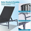 Outdoor Chaise Lounge Chair Set of 2, Foldable & Assemble-Free, 6 Adjustable Positions, Durable Rust-Resistant Frame, Portable Outdoor Pool Lounge Chairs for Pool Patio Beach, Black by GreenHaven Gardens
