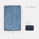 Little Unicorn 5'x7' Outdoor Family Picnic & Beach Blanket | Durable & Water-Resistant Fabric | Compact Fold & Easily Wipes Clean | Zipper Pocket (Navy Plaid) by TinyTreasures Baby Boutique
