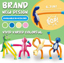 Dinosaur Pop Tubes Toys LED Light Up Mini Figures Fidget Sensory Toys Dino Telescopic Suction Cup Gift Sets, Toddler Autism Stress Relief Party Favors Prizes Stocking Stuffers for Kids 3+ by TinyTreasures Baby Boutique