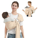Baby Wrap Ring Sling 7-35 lbs, Baby Sling Carrier for Newborn, Toddler, Infant Holder, Lightweight Baby Carrier Wraps, Cream by TinyTreasures Baby Boutique