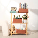 Small Storage Baskets for Organizing | Closet Organizer Bins | Shelf Toy Basket | Woven Rope Baskets | Cube Decorative Box | Shallow Basket | 11.5x7.5x4.7” | 3 Packs Oxide Red by CozyNest Decor