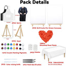 2 Pack Sip and Paint Kit for Adults Couples Painting Kit Stretch Canvas to Paint at Home Date Night Party Favor Supplies Art Painting Set Couples Activity Selfie 8x10 Canvas Painting Kit Valentines Day by TinyTreasures Baby Boutique