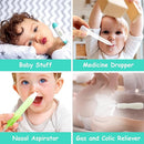 Baby Healthcare and Grooming Kit, 28 in 1 Portable Baby Essentials Kit Electric Nail Trimmer Set with Gas Relief Hair Brush Comb Nasal Aspirator for Newborn Boys Girls (Green) by TinyTreasures Baby Boutique