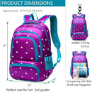 BLUEFAIRY Kids Backpack for Girls Primary Elementary School Bag Bookbag for Childs Book Bag Mochilas Escolares para Niñas de 4-6 Back to School Cute Gifts 17" Heart Print/Purple by TinyTreasures Baby Boutique