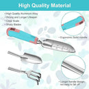6 Pcs Garden Tool Set, Gardening Hand Tools Aluminum Alloy Starter Kit with Garden Bag, Heavy Duty Outdoor Tool Set with Ergonomic Handle, Gardening Gifts (No Flower Pattern) by GreenHaven Gardens
