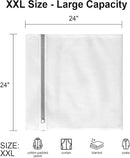 3 Pack XXL Mesh Laundry Bags by MDSXO- Large Jumbo Durable Delicates Bag for Washing Machine for Jackets, Curtains, Jeans 24 * 24 inch [3 Pack] by TinyTreasures Baby Boutique