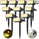 Solar Spot Lights Outdoor, 10 Pack Outdoor Solar Lights for Yard Waterproof, 4 Lighting Modes Solar Landscape Spotlights, Auto On/Off Solar Powered Flood Lights Garden Pathway(Warm White) by CozyNest Decor