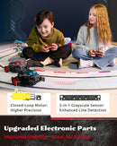 WhalesBot Rocky Smart Robot Car Coding & Remote Control Kit for Kids 8-16, Modular/Scratch/Python/C Programming, Educational Engineering Science Toy Set with Multiple Sensors and Smart Controller by TinyTreasures Baby Boutique