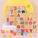 Wooden Puzzles for Toddlers, 3pack Alphabet Shape Puzzles for Kids 3 Wooden Montessori Toddler Wooden Alphabet Number Shape for Kids 3 Years Old Boys & Girls by TinyTreasures Baby Boutique