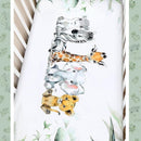 3 Pcs Baby Crib Bedding Set Safari Animals Dinosaurs Bear Woodland Animals Jungle Crib Set Includes Quilt, Fitted Sheet, Skirt for Baby Boy Girl(Light Blue,Safari) by TinyTreasures Baby Boutique