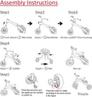 Ancaixin 3 in 1 Toddler Tricycles for 2-5 Years Old Boys and Girls with Detachable Pedal and Bell | Foldable Baby Balance Bike Riding Toys for Kids | Infant Birthday New Year Red by TinyTreasures Baby Boutique