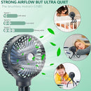 snawowo Mini Handheld Personal Portable Fan, Baby Stroller Fan, Car Seat USB or Battery Powered, with Flexible Tripod Clip on Student Bed Desk Bike Crib Treadmill Camping Traveling(Dark Blue) by TinyTreasures Baby Boutique