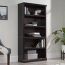 Sauder Miscellaneous Storage 5 Bookcase/Book Shelf, L: 35.28" x W: 13.23" x H: 69.76", Estate Black by CozyNest Decor