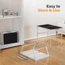 VINGLI 3FT Small Camping Table Adjustable Height Aluminum Folding Table for Picnic Party BBQ, Plastic RV Suitcase Table Portable Lightweight Fold Up Utility Outdoor Tables with Carrying Handle … by GreenHaven Gardens