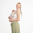 Baby Tula Linen Panel Free-to-Grow Baby Carrier - Adjustable, Comfortable, Newborn to Toddler Carrier - Ergonomic Fit for 7lbs to 45lbs - Plant-Based Fabric - Back & Front Carry Options - Sand (Tan) by TinyTreasures Baby Boutique