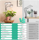 LBW Plant Grow Light, Full Spectrum Tri-Head Desk Plant Light for Indoor Plants, Growing Lamp with 3H/6H/12H Timer, 6-Level Brightness, 3 Lighting Modes, Height Adjustable, Ideal for Indoor Growth by GreenHaven Gardens