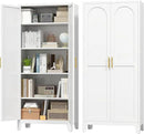 70.87" H Metal Kitchen Pantry Cabinet, Freestanding Cupboard with 2 Doors and 4 Adjustable Shelves, Tall Metal Storage Cabinet for Kitchen, Bathroom, Dinning Room or Laundry Room （White） by CozyNest Decor