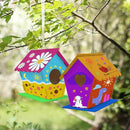 hapray 2 Pack Bird House Kit, DIY Birdhouse Kits, Wooden Crafts Arts for Children to Build and Paint (Includes Paints & Brushes) for Kids Girls Boys Toddlers Gifts Christmas by TinyTreasures Baby Boutique