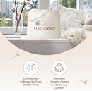 Organic Cotton, 100% Waterproof Mattress Protector Pad – Soft, Hypoallergenic, Breathable Bed Cover – GOTS & Fair-Trade Certified – 17 in. Deep, King Size Mattress Cover by Whisper Organics by TinyTreasures Baby Boutique