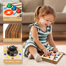 Joyreal Montessori Busy Board Wooden Sensory Toys for Toddler with LED Light Up Switch, Baby Fidget Board Travel Toys for 18+ Months, 1 2 3 Year Old Boys Girls Toddler Toy Gifts (Mixed Lights) by TinyTreasures Baby Boutique