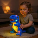 Cuteoy Light-up Singing Plush Blue Dinosaur LED Musical Stuffed Animal T-Rex Adjustable Volume Lullaby Plushies Birthday Christmas Toy Gifts for Kids Toddler Girls, 12" by TinyTreasures Baby Boutique