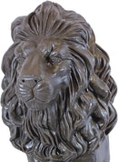 Emsco Group 92210 Guardian Lion Statue – Natural Appearance – Made of Plastic Resin – Lightweight – 28” Height Garden, BRONZE by GreenHaven Gardens