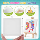 ESRICH 20 Set Mini Canvas Painting Kit, Minis Acrylic Paint Set, Valentines Day Gifts,4*4in Stretched Canvas with Easel, Acrylic Paints,Brushes,Palette,Mini Easel Canvas for Kids Adults Painting Party by TinyTreasures Baby Boutique