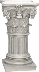 Design Toscano Corinthian Pedestal Column Plant Stand, Medium 29 Inch Tall, Cast Stone Resin, Antique Stone Finish by GreenHaven Gardens