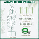 3 Pack Metal Garden Trellis for Climbing Plants,Green Metal Garden Trellis for Vines Plant Rose Vegetable Support,Large Decorative Outdoor Trellis by GreenHaven Gardens