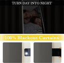 NICETOWN 100% Blackout Curtains 63 inch Length, Grommet Portable Curtains Thermal Insulated Lightweight Window Treatments Privacy for Travel/Bedroom, Dark Grey, W52 x L63, 2 Panels by TinyTreasures Baby Boutique