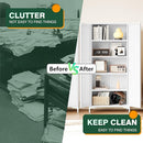 Letaya White Storage Cabinet with Feets-Metal Home Kitchen Pantry Cabinets with Doors and Adjustable Shelves,Organization Locker for Cupboard/Bedroom/Dining/Living/Bathroom/Office/Garage Room (White) by CozyNest Decor