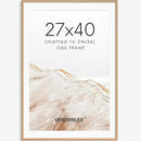 27x40 Poster Frame Natural Solid Oak Photo Frames with 24x36 Removable Mat Wall Hanging Large Handcrafted Frame with HD Plexiglass Wall and Tabletop Display Large Picture Frame by CozyNest Decor
