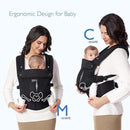 Momcozy Breathable Mesh Baby Carrier, Ergonomic and Lightweight Infant Carrier for 3-24 Months with Enhanced Lumbar Support, All Day Comfort for Hands-Free Parenting, Air Mesh-Black by TinyTreasures Baby Boutique