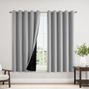 ChrisDowa 100% Blackout Curtains 63 inch Long for Bedroom with Black Liner, Extra Wide 2 Thick Layers Total Blackout Thermal Insulated Grommet Window Curtains 2 Panels Set (Light Grey, 60 x 63 Inch) by TinyTreasures Baby Boutique