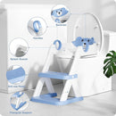 Potty Training Seat, Upgrade Toddler Toilet Seat for Kids Boys Girls, 2 in 1 Potty Training Toilet for Kids, Splash Guard Anti-Slip Pad Step Stool(Blue) by TinyTreasures Baby Boutique