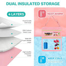 PIIOSER Breast Milk Storage Cooler Bag with Ice Pack, Fits 4 Baby Bottles Up to 5 Ounce, Small Insulated Breastmilk Cooler Travel Bag with Handle Buckle for Nursing & Working Mom Daycare(Pink-XS) by TinyTreasures Baby Boutique