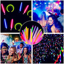 Glow Fever Glow Sticks Bulk 100ct Premium Glow In The Dark Light Up with Lanyards, For Party Supplies, Party Favors, Birthday, Halloween, Super Bright, Lasts Up to 12 hrs by TinyTreasures Baby Boutique