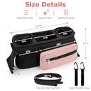 Accmor Universal Stroller Organizer with Insulated Cup Holder Detachable Phone Bag and Shoulder Strap,Stroller Bag Caddy Organizer Fits for Uppababy, Baby Jogger, Britax Strollers by TinyTreasures Baby Boutique