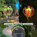 Hot Air Balloon Solar Lantern - Cardinal Bird Glass Lantern with Simulated Flickering Flame, Outdoor Hanging Yard Light Waterproof IP65 & Weather Resistant for Garden Patio Lawn Porch Decor Gfit by GreenHaven Gardens