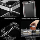 2 Set Acrylic Seasoning Organizer Box 8 Pcs Clear Seasoning Rack Spice Pots Condiments Containers with Lids and Spoons Storage Container Spice Jar for Salt Sugar Cruet Kitchen Cooking Organizer by CozyNest Decor