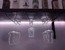 10.8 Inch Black Wine Glass Rack, Under Cabinet Wine Glass Holder Stainless Steel Stemware Rack - Hanging Stemware Holder for Cabinet Kitchen Bar, Set of 2 by CozyNest Decor