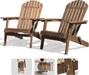 IDZO Outdoor Adirondack Chair Set of 2, Pre-Assembled Backrest, Patio Furniture Set, Outdoor Furniture for Garden, Porch, Deck, Firepit by CozyNest Decor