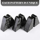 Marble Bookend for Heavy Books, Decorative Bookends for Shelves, Durable and Heavy-Duty Book End for Hardback Book & CDS, Unique Book Stopper & Holder, Meteorus, Set of 2 by CozyNest Decor