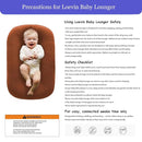 Baby Lounger for Newborn,Baby Nest for Newborn Soft Cotton Breathable for Playtime & Relaxation,Flat Babies Essentials Gifts Newborn Lounger for Boys & Girls 0-12 Months(Coffee) by TinyTreasures Baby Boutique