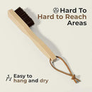 Premium Stain Removal Brush - Small Wood Stain Remover for Scrubbing Stains from Furniture, Fabric, Leather - Soft Bristle Cleaning Brush - Easy Grip Handle - Portable Clothing Stain Remover Brush by CozyNest Decor