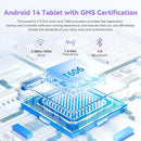 HUIHUANG Tablet 10 Inch Android 14 Tablet, 16GB RAM 128GB ROM, 1TB Expansion, Octa-core, Large Capacity Battery, 5MP + 8MP Dual Camera, 5G/2.4G WiFi, Bluetooth 5.0, GPS, Drop-Proof Case (Blue) by TinyTreasures Baby Boutique
