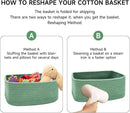 Small Storage Baskets for Organizing | Closet Organizer Bins | Shelf Toy Basket | Woven Rope Baskets | Cube Decorative Box | Shallow Basket | 13x8.5x5.1” | 4 Packs Green by CozyNest Decor
