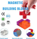 WorWoder Kids Magnetic Building Blocks Magic Magnetic 3D Puzzle Cubes, Set of 7 Multi Shapes Magnetic Blocks with 54 Guide Cards, Intelligence Developing and Stress Relief Fidget Toys for Kids (Blue) by TinyTreasures Baby Boutique